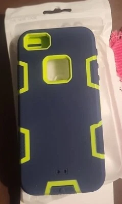 Funda ULAK iPhone 5S, Funda iPhone 5, iPhone SE AZUL MARINO+AMARILLO Foto 1 de 4