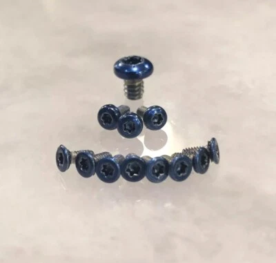 Tornillos azules translúcidos para Ontario Rat 2 cuchillos escala pivote y clip de bolsillo 12 un. Foto 1 de 4