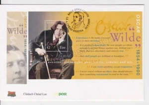EIRE IRELAND FDC FIRST DAY COVER 2000 OSCAR WILDE STAMP SHEET - Picture 1 of 1
