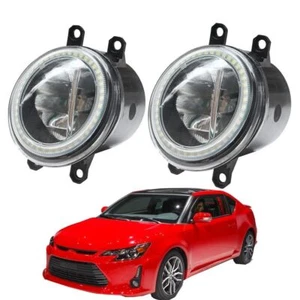 LED Fog Light + Angel Eye Rings Daytime Running Lights DRL Fit For Scion tC - Picture 1 of 11