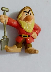 Vtg- Applause Disney Seven Dwarves - Grumpy with Shovel- Hard rubber - 2 in Tall - Picture 1 of 8