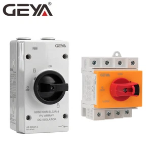 GEYA PV Disconnect Switch DC 1000/1200V 32A Solar Photovoltaic Isolator Breaker - Picture 1 of 16