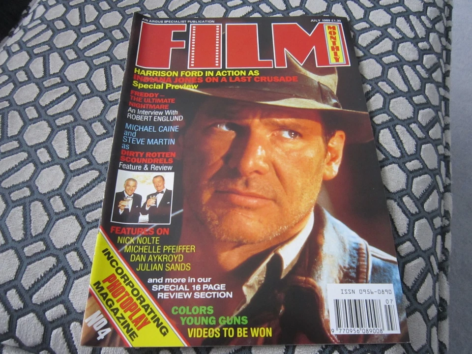 Film monthly magazine,July 1989 ,Harrison Ford,cover,Film news,vol 1 ,no 4 - Image 1 of 1