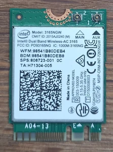 Carte Wifi Intel 3165NGW (0017_CF_WIFI) - Photo 1/2