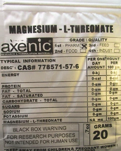Magnesio L TREONATO 20 gramos polvo 98,5%  - Imagen 1 de 2