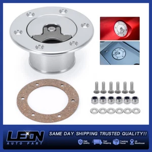 35.5mm Universal Fuel Cell Gas Cap Flush Mount w/6 Hole Anodized Billet Aluminum - Picture 1 of 16