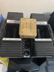 Powerblock PRO EXP 5-80lb Adjustable Dumbbells Pair w/ Stage 1-3 Kits + MORE - Picture 1 of 4