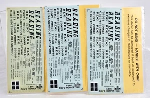 THE HERALD KING HO SCALE H-501 READING HOPPER DECAL 3 PACK - Picture 1 of 2