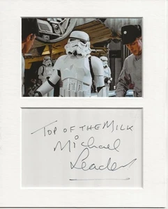 Michael Leader Star Wars firmado auténtico autógrafo firma UACC RD - Imagen 1 de 1
