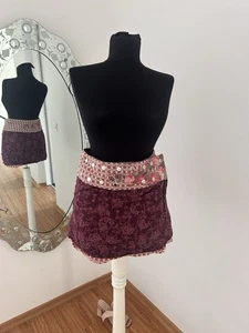 Moshiki & Nijens Baumwoll Wende Mini Rock Verstellbarer Bund S/M - Bild 1 von 5