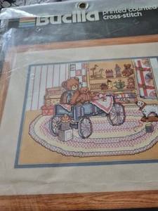 Lovely Bucilla Printed Cross Stitch Kit Called Grandma's Attic + Mini Cookie Kit - Picture 1 of 4
