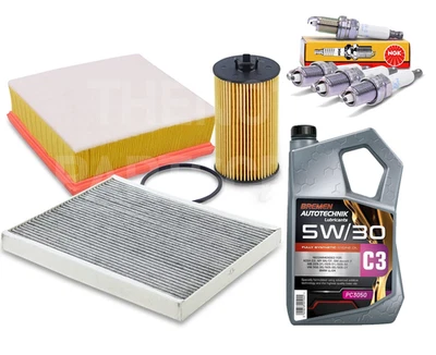 SERVICE KIT OIL AIR CABIN FILTER PLUGS & 5L OIL FOR VAUXHALL CORSA D MK3 1.2 1.4 - Image 1 of 4