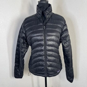Patagonia Womens Puffer Jacket Full Zip Lightweight Black Outdoor Coat - Picture 1 of 15