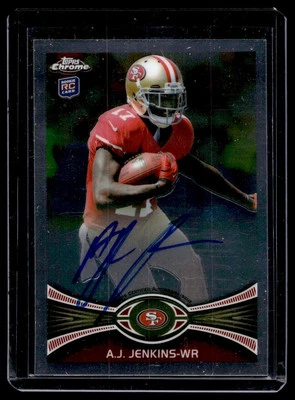 2012 TOPPS CHROME ROOKIE AUTOGRAPHS A.J. JENKINS AUTO #156 - Image 1 of 2