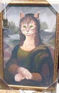 Gato Marmont Hill vestido con traje medieval - enmarcado - 23 por 15" - ¡Nuevo! - Imagen 1 de 6