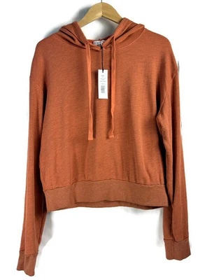 Женская толстовка с капюшоном Michael Stars Libbie Cozy Terry Crop размер Large осень США оранжевая - Изображение 1 из 4