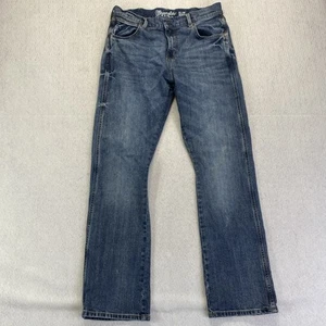Wrangler Retro Jeans Mens 33x32 Blue Slim Boot Cut Denim Classic Western Style - Picture 1 of 8