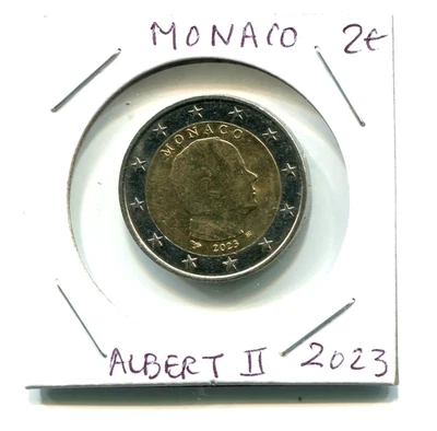 2023  2€ MONACO 2 Euro  2-€ Bimetallic Coin Prince Albert II !!! - Image 1 of 2