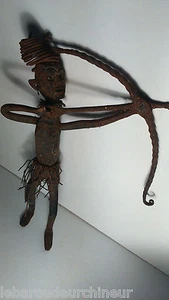 Statue Africaine.african Statue Fighter African Warrior - Picture 1 of 1