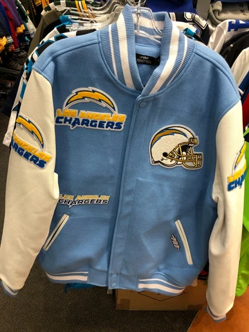 LOS ANGELES CHARGERS  NFL Mash Up Mens    Varsity JACKET  PRO-STANDARD SKY BLUE Cover