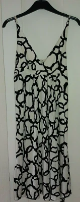 Coast Cream & Black 100% Silk Strappy Dress Size 10 - Excellent condition (£125) - Image 1 of 4