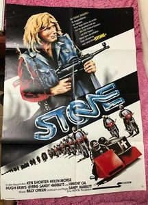 Póster original de piedra de cine alemán película motociclista excavadores de tumbas drogas RARO australiano - Imagen 1 de 4