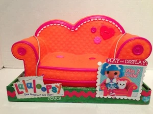 Lalaloopsy Couch Loveseat Möbel Orange Rosa Borte Couch passend für 2 Full Size Puppen - Bild 1 von 10