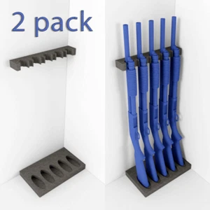 2 pack - Kit Five Foam Gun Rack - Rifle Barrel Rest with Magnetic Strip - Picture 1 of 14
