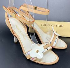 Louis Vuitton Multicolor Patent Leather Platform T Strap Sandals