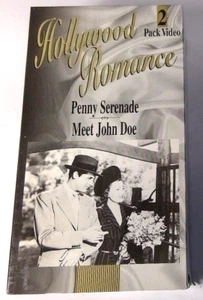 2 pack video Hollywood Romance Penny Serenade/Meet John Doe Grant 1941 B & W VHS - Imagen 1 de 8