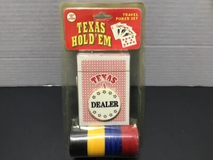 Texas Hold ' Em Travel Poker Set PS02-A Playing Cards NEW SEALED FREE SHIPPING - Picture 1 of 5