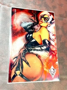 Black Cat METAL Mad Love Goblin Collectibles Comic Cover Double Sided Metal Rare - Picture 1 of 1