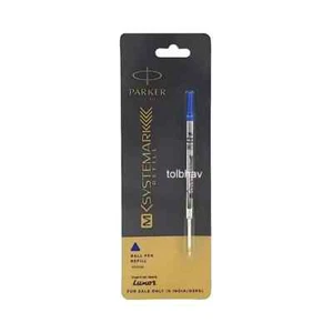 3 X Parker M Systemark Ball Point Pen Refill Medium Point Blue Ink Folio / Beta - Picture 1 of 5