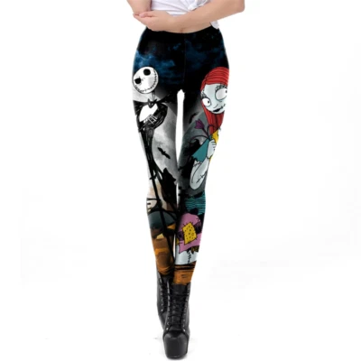 Nightmare Before Christmas New Style OSFM Yoga/Workout Leggings GREAT GRAPHICS! - Image 1 of 3