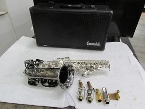 Cannonball soprano Sax GA5 SB Silver Black Gerald Albright *NICE* - Picture 1 of 19