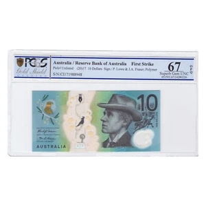 *jcr_m* AUSTRALIA 10 DOLLARS 2017 POLYMER PCGS 67 *UNCIRCULATED* - Picture 1 of 2