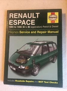 Haynes Manual Renault Espace 1985-1986 4 Cyl, Petrol & Diesel 2. Litre Engines - Picture 1 of 12