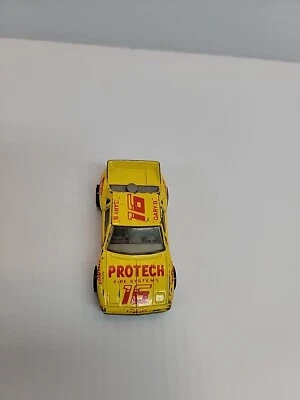 Vintage Matchbox Car Pontiac Fiero 1985 Protech Fire Systems #16 Yellow Gary B - Image 1 of 4