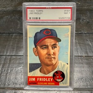 1953 Topps Jim Fridley #187 *Indians* PSA 7 NM