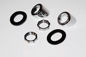 TRIUMPH SPITFIRE & GT6 PAIR CHROME WIPER BEZELS - Picture 1 of 1