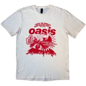 Oasis T-Shirt What World's Waiting For Noel Liam Gallagher Official New Natural - Picture 1 of 4