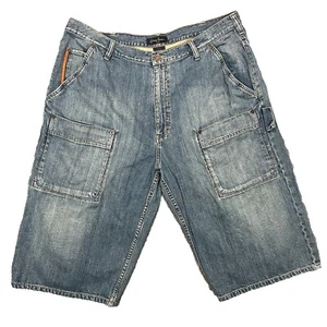 Sean John Shorts Mens 40 Blue Denim Jean Baggy Jorts Skater Y2K Hip Hop - Picture 1 of 6