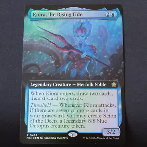 Kiora, the Rising Tide Ext. Art FOIL MTG Foundations Rare 455 NM - Bild 1 von 6