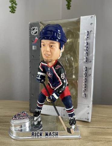 RICK NASH Columbus Blue Jackets NHL Platinum Chrome Base Bobblehead NIB! Cover