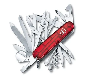 Victorinox Swiss Champ Multi-tool Transparent Red 33 Functions Pocket Knife - Picture 1 of 6