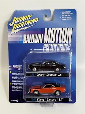 Chevy Camaro Ss 1967 E 1969 Nero Arancione 1:64 JLPK013B - Immagine 1 di 4