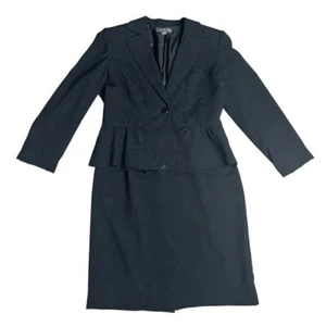 Liz Claiborne Skirt Suit Set, 12, Black - Picture 1 of 14