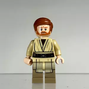 LEGO Star Wars Obi Wan Kenobi sw0535 Minifigure (Dark Tan Printed Legs) w/ Staff - Picture 1 of 6