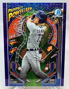 Max Clark 2024 Bowman Prospect Power-Up Mojo refractor púrpura #232/250 Tigres - Imagen 1 de 4
