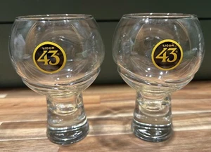 Set 2 Bicchieri Licor 43 Cuarenta Y Tres Stelo Bolla 5,5" Alto Liquore Lowball �� - Foto 1 di 8